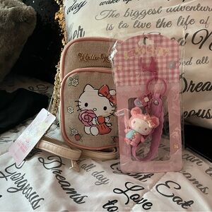 Hello Kitty Crossbody Bag & Keychain Bundle